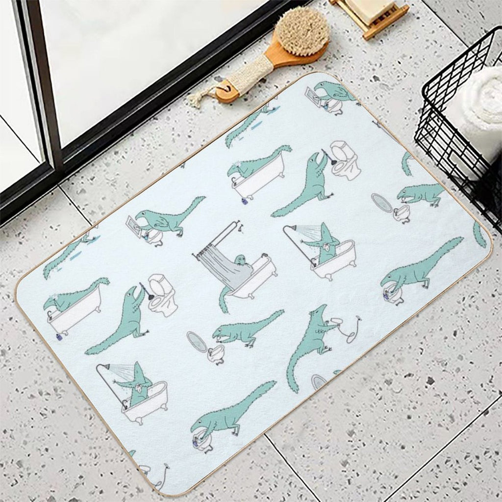 Bathroom Dinosaur Pattern Bath Mat
