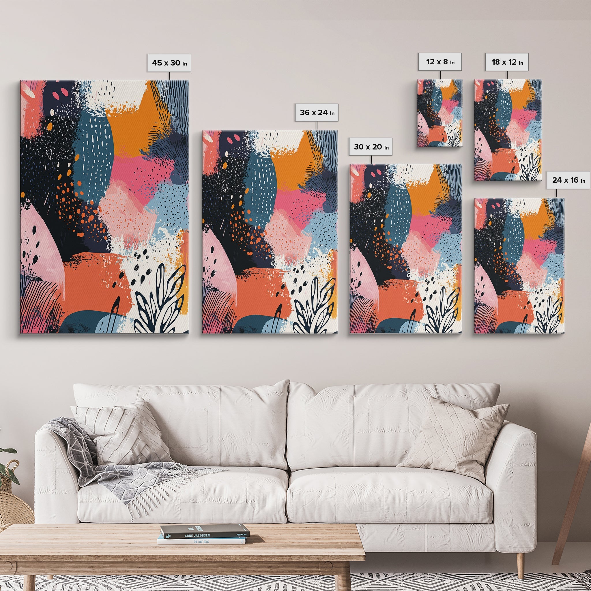 NuevArt Framed Canvas Print - Retro 90s Mall Style Wall Art - Shopping Mall Art - Colorful Home Decor For Living Room - Preppy Decor