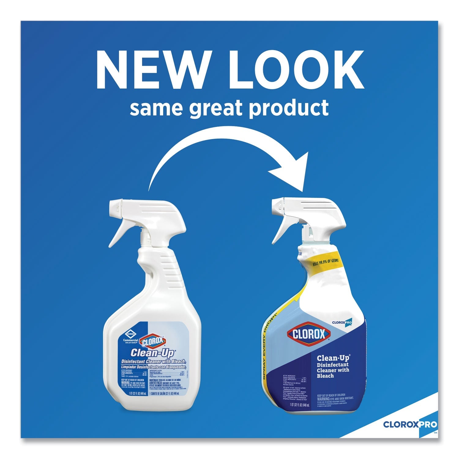 Clorox Pro Clorox Clean-up, 32 oz Smart Tube Spray, 9/Carton