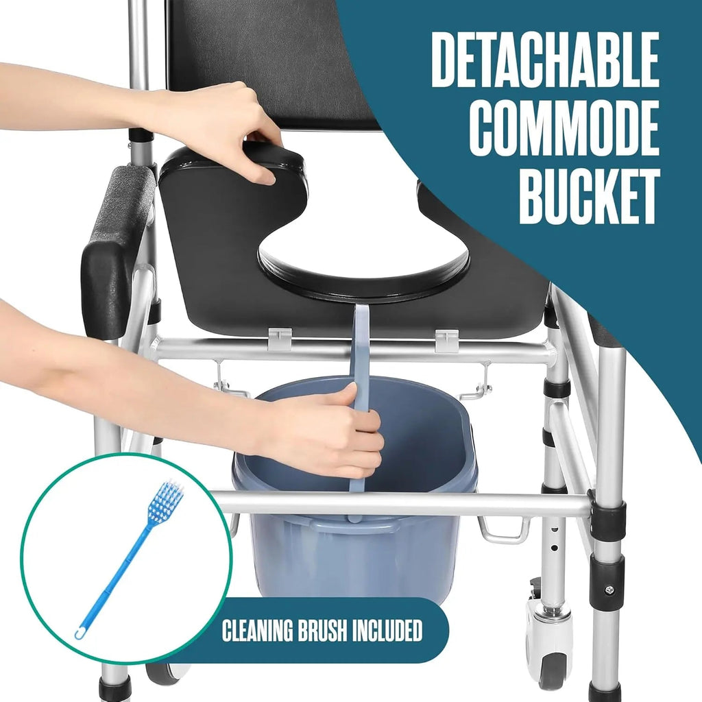 Naima Elderly Shower Commode Wheelchair