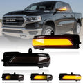 2019-2024 Ram 1500 & TRX Clear Smoked Amber Scanning LED Mirror Lights