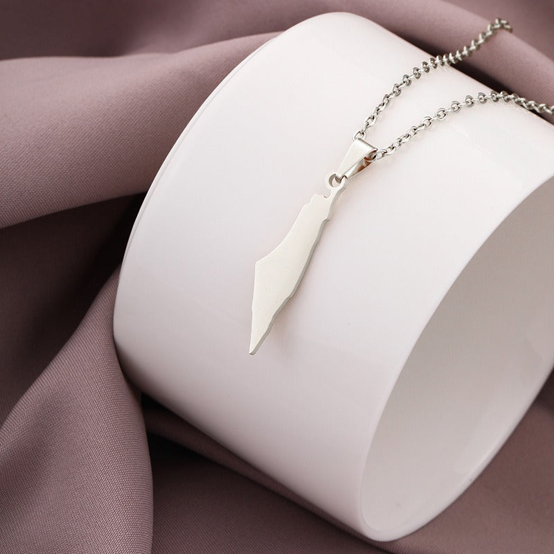 Palestine Pendant Necklace Stainless Steel Fashion Personality Pendant