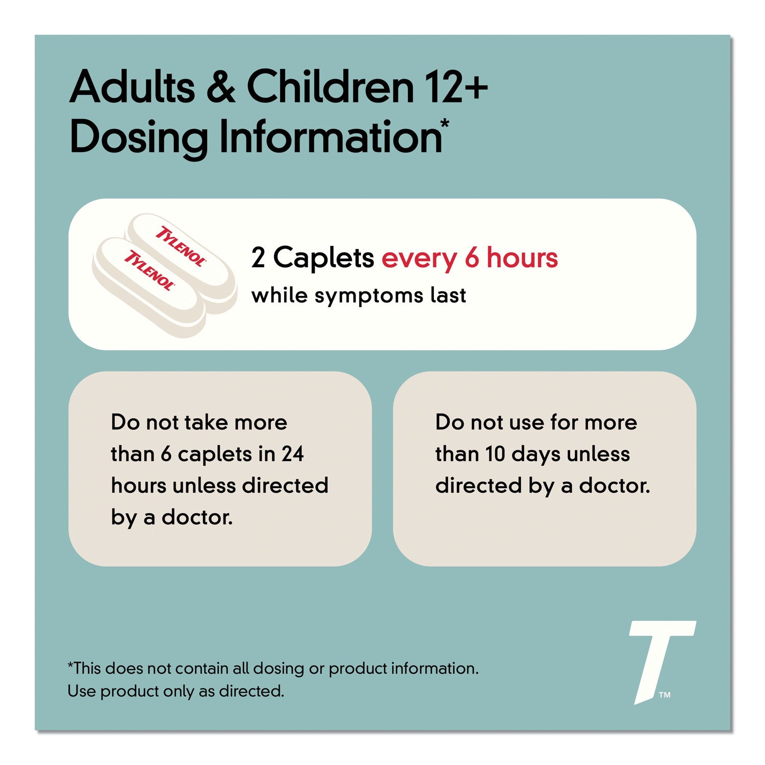 Tylenol Extra Strength Caplets, Two-Pack, 50 Packs/Box