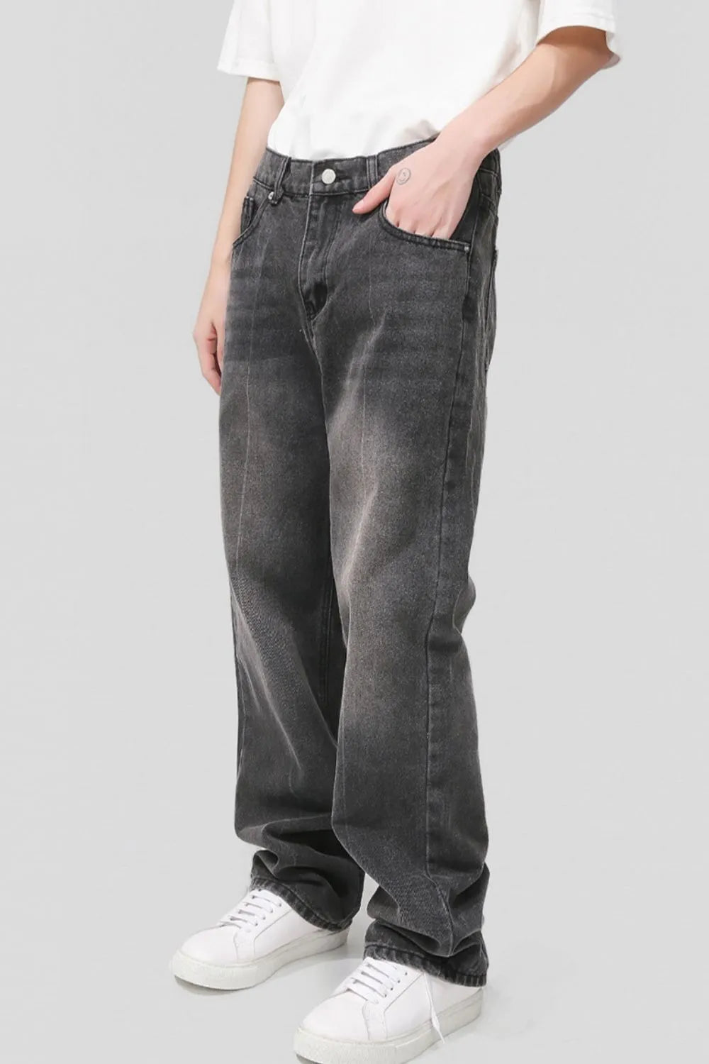 Baggy Jeans with Pockets - Japanese Denim