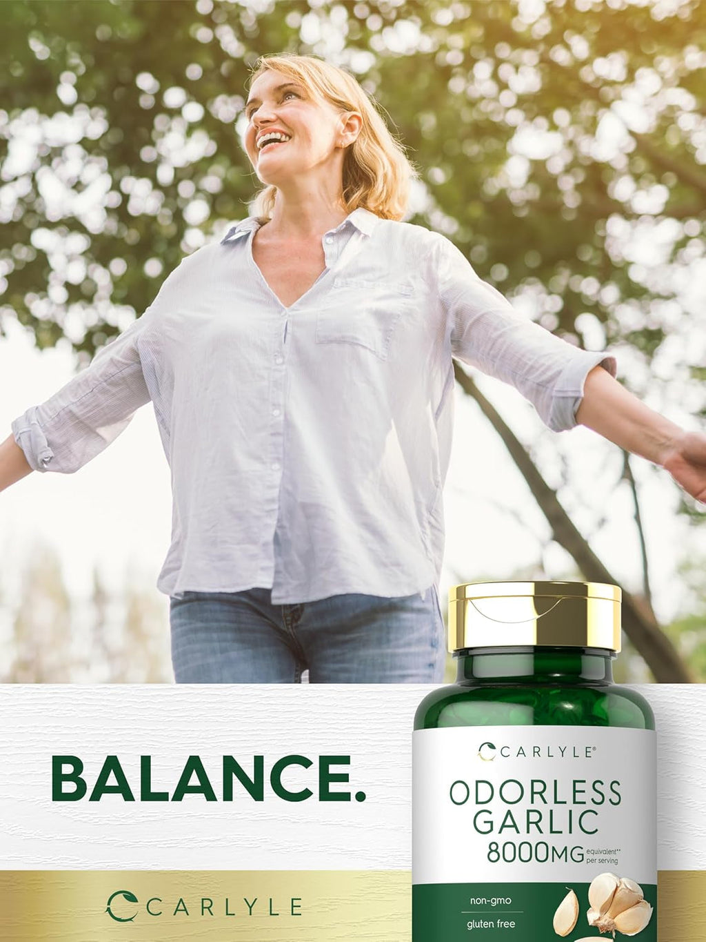 Carlyle Odorless Garlic Softgels | 300 Count | High Potency Formula | Non-Gmo and Gluten Free