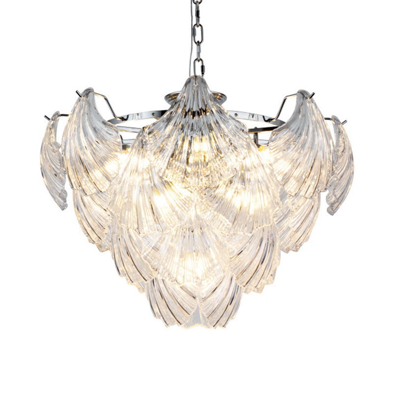 Brielle's Crystal Chandelier - Modern Elegance with Tapered Petals (10 Lights)