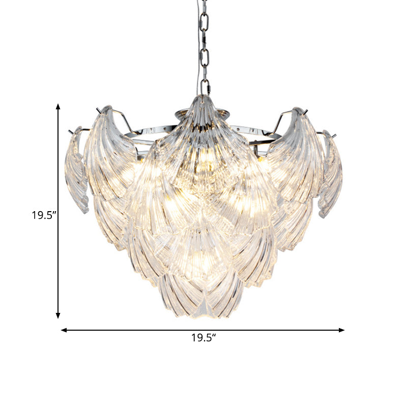 Brielle's Crystal Chandelier - Modern Elegance with Tapered Petals (10 Lights)