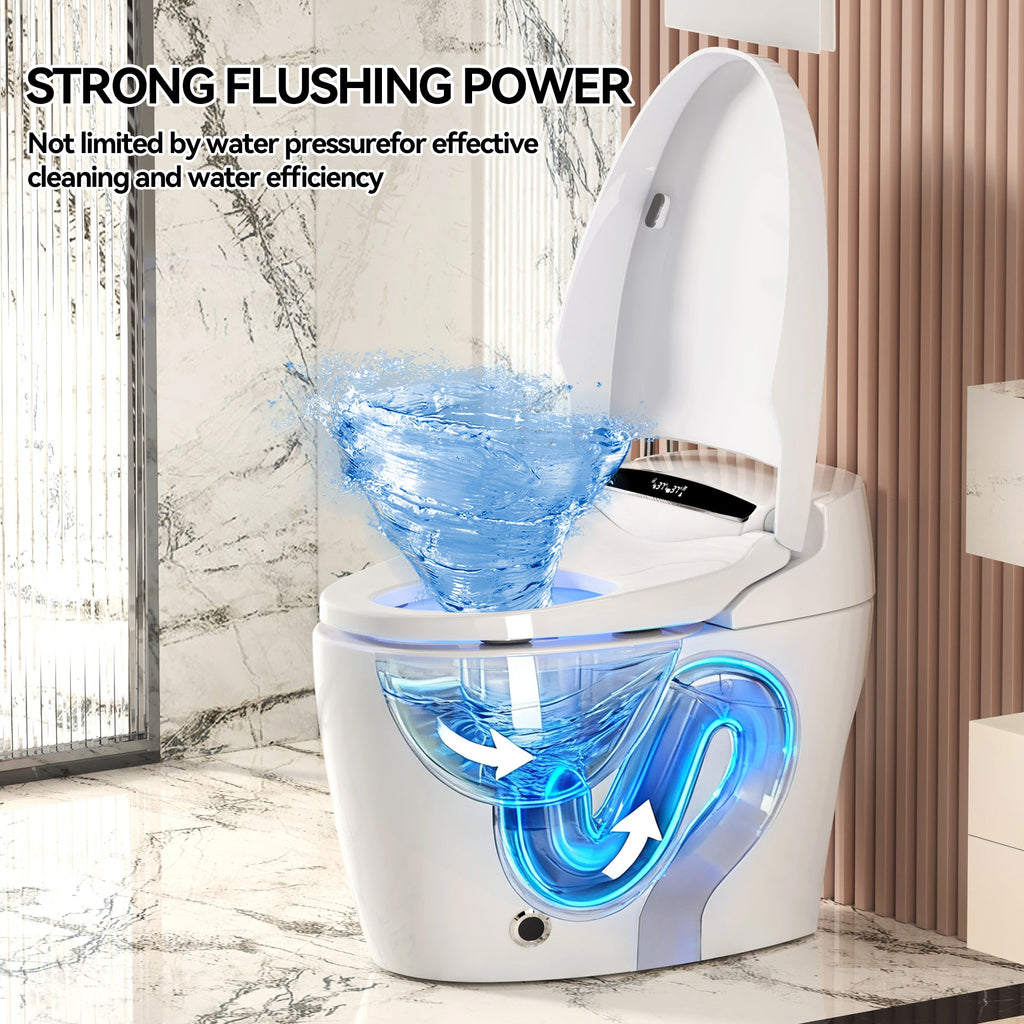 Smart Toilet with Heated Bidet Seat