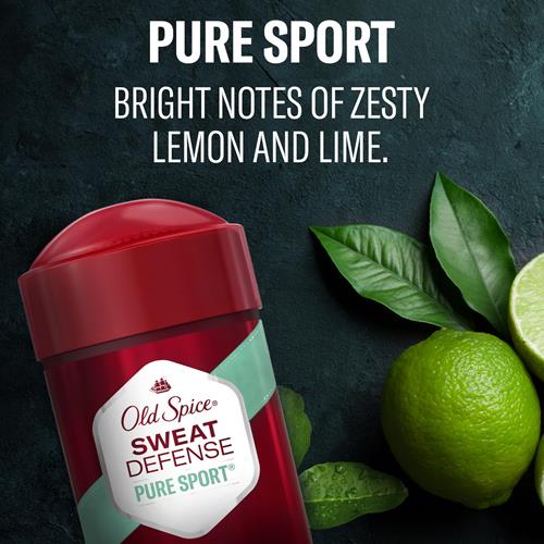 Old Spice Sweat Defense Antiperspirant & Deodorant For Men, 24/7 Ultimate Sweat Protection, Long Lasting Scent, Soft Solid, Pure Sport Scent, 2.6 Oz
