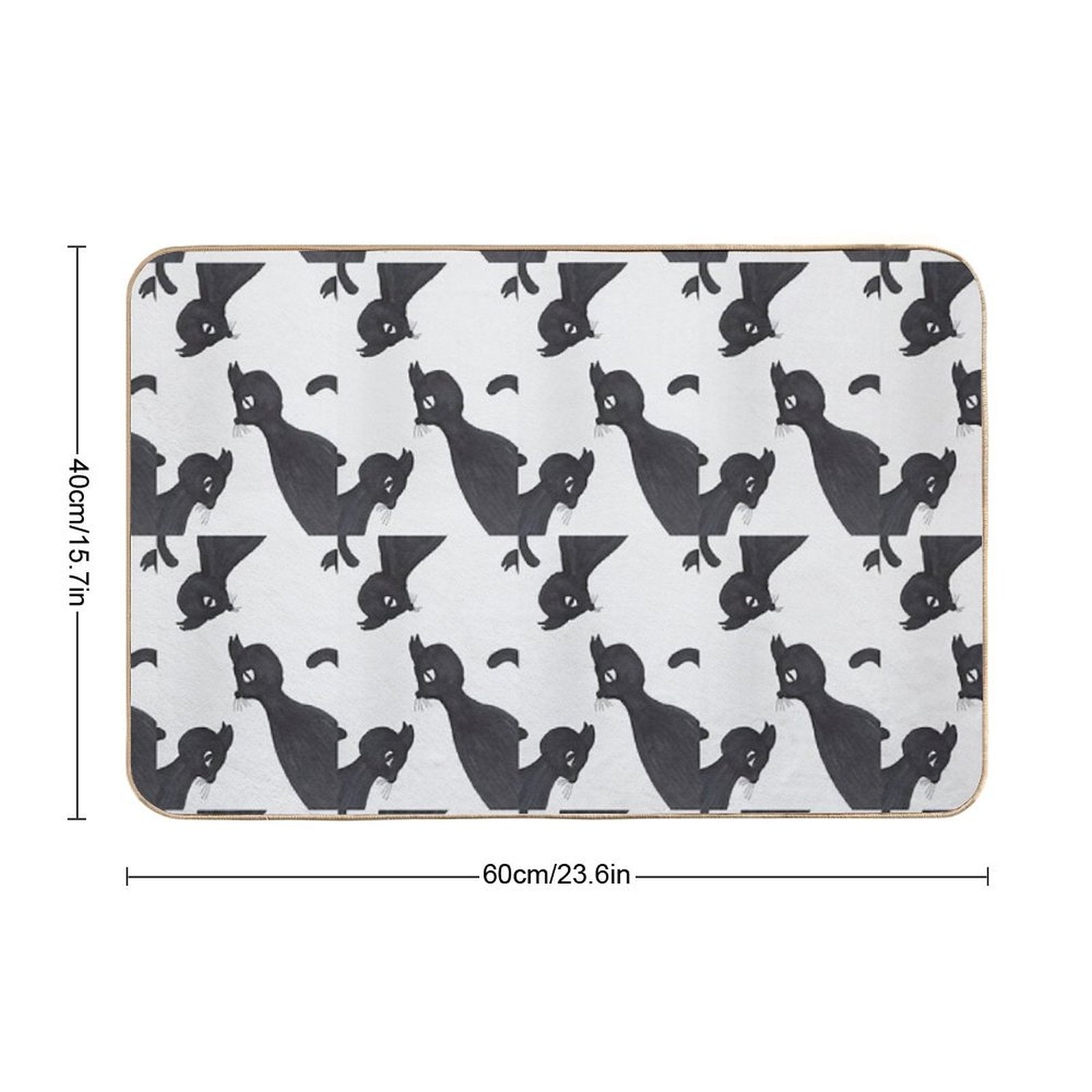 BLACK CAT・5  Slip-Resistant Bath Mat