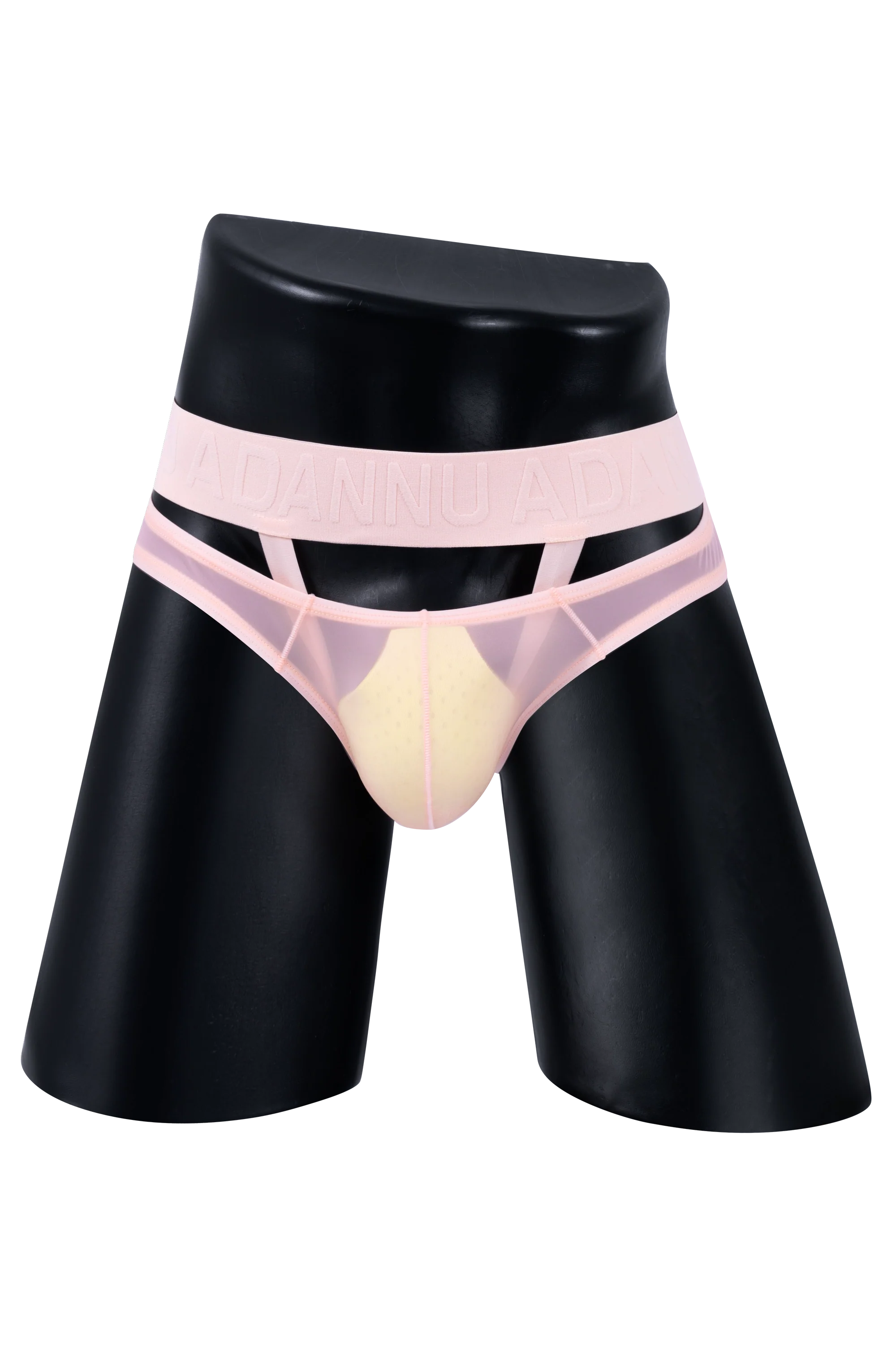 Men’s Sexy Sheer Thong with Ring & Strap Design