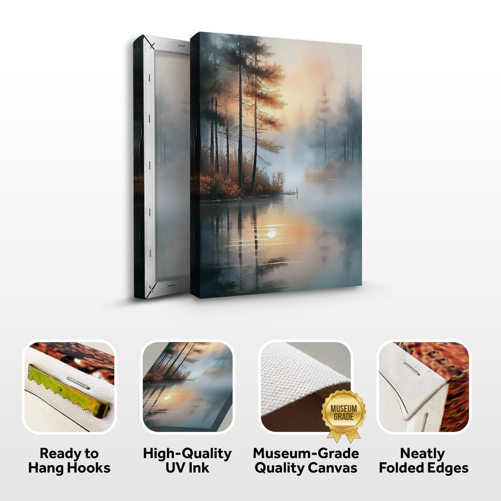 Misty Lake Wall Art