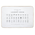 Laundry Room Symbols  Repositionable Bath Mat