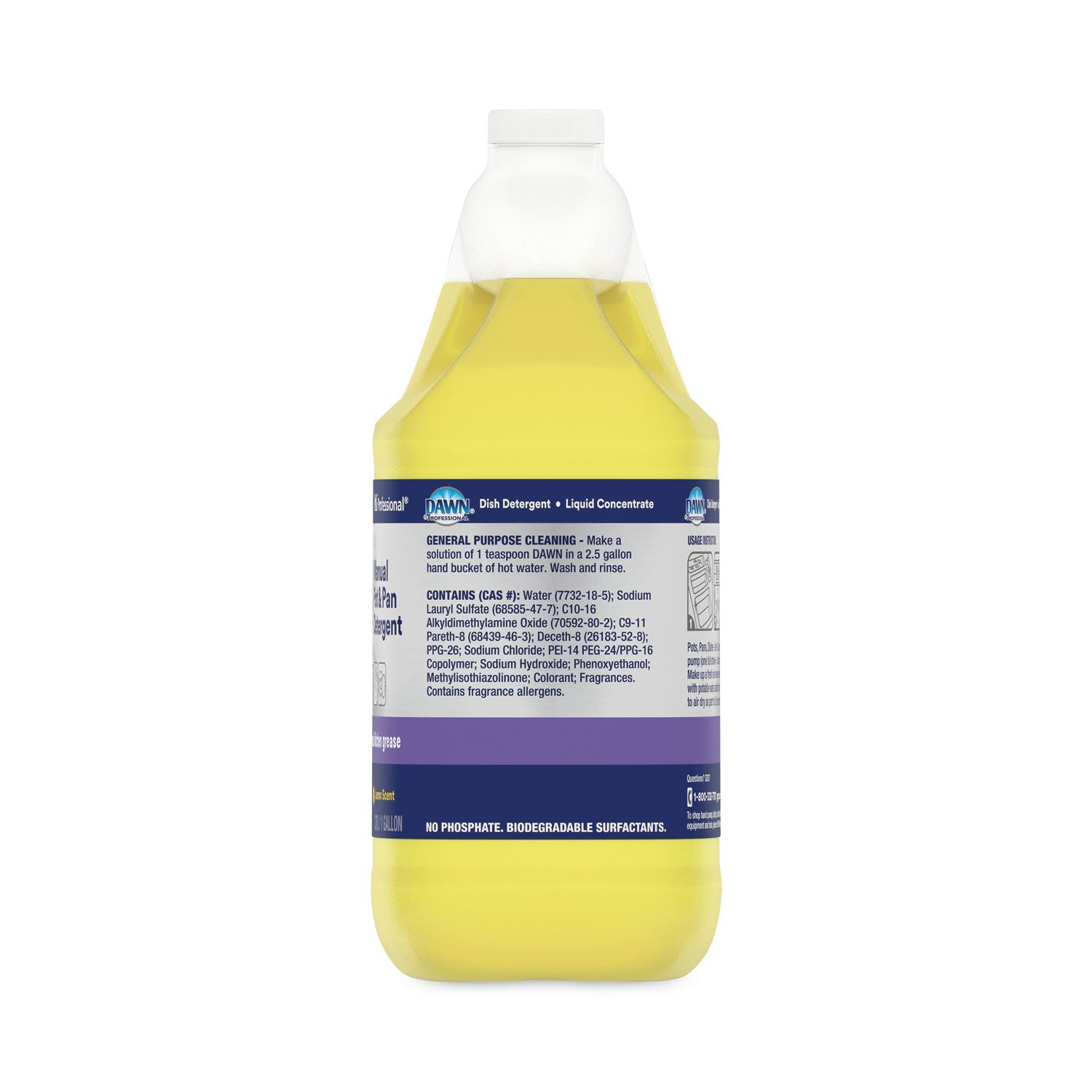 Dawn Manual Pot/Pan Dish Detergent, Lemon, 4/Carton