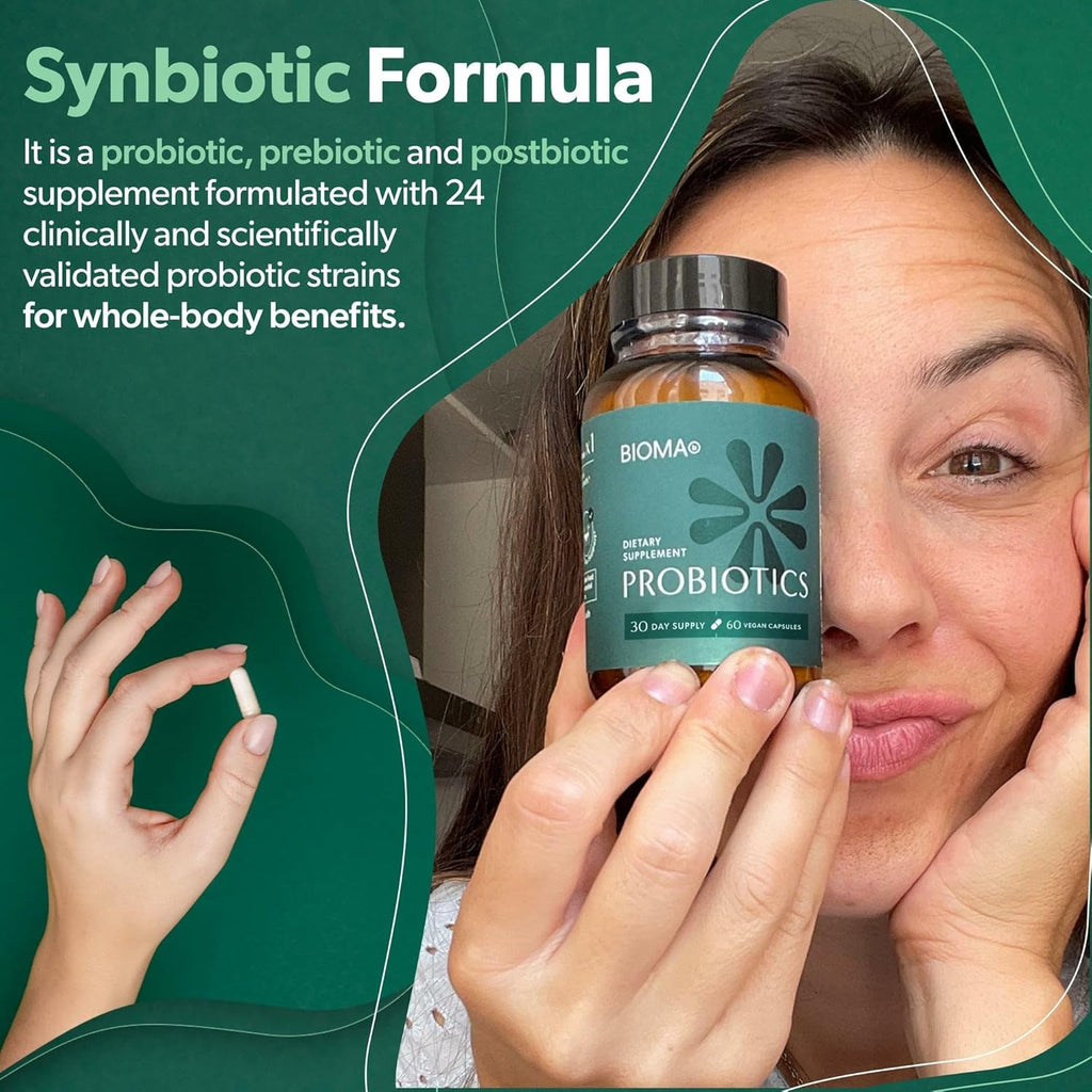Bioma Probiotics - Digestive Health Probiotic - Gut Support for Men & Women with Xylooligosaccharides, Tributyrin & Bifidobacterium - Vegan & Gluten Free - 180 Delayed-Release Capsules (90-Day Supply)