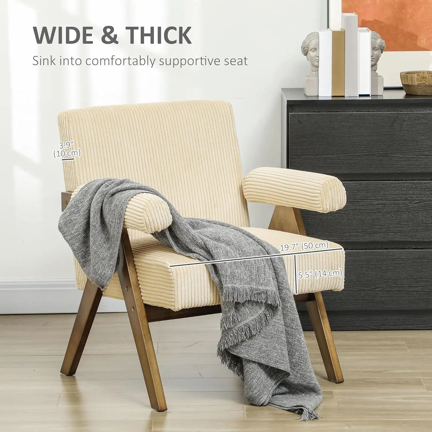 Dean Corduroy Accent Armchair