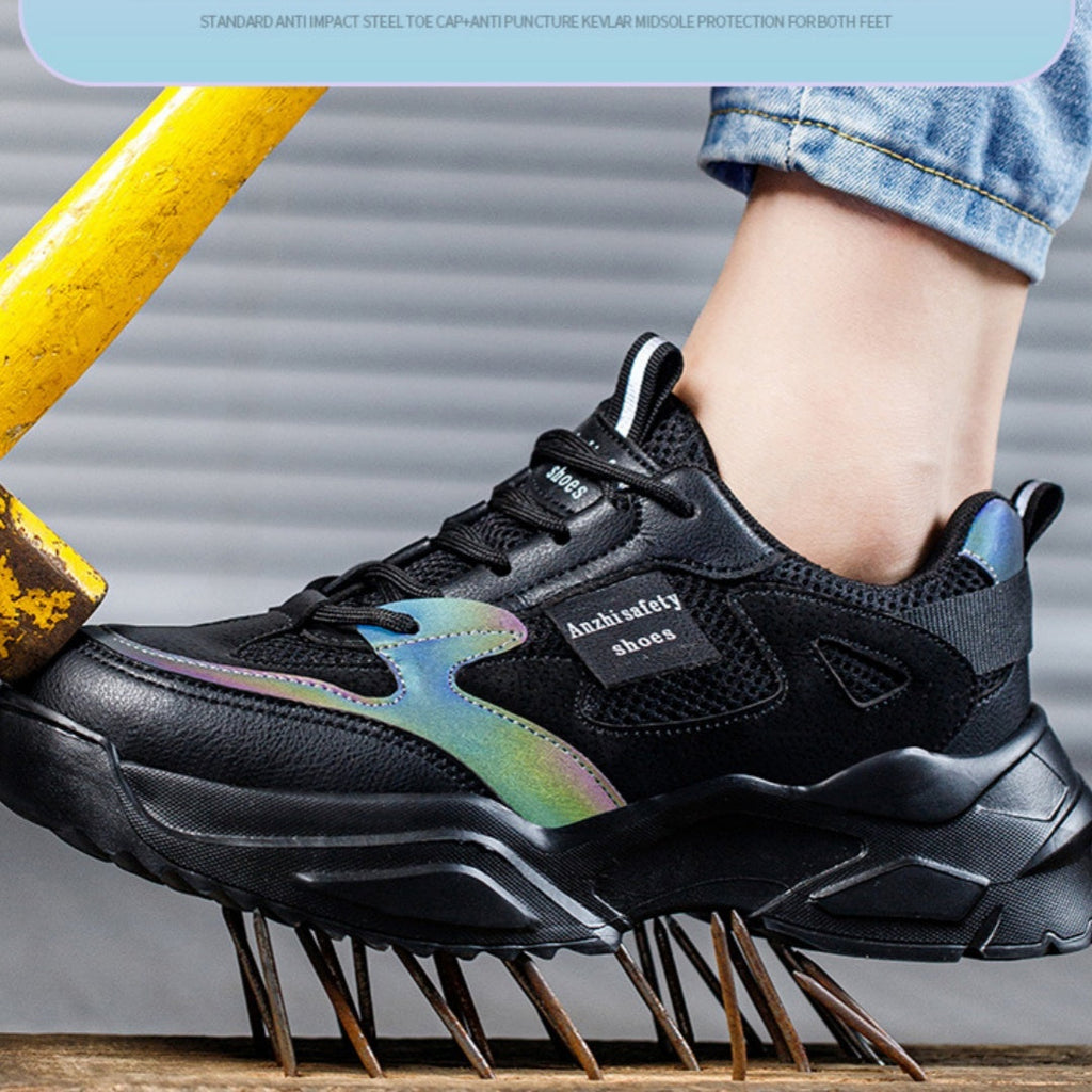 Lightweight Breathable Anti-Smash Work Shoes – Women's Safety Sneakers