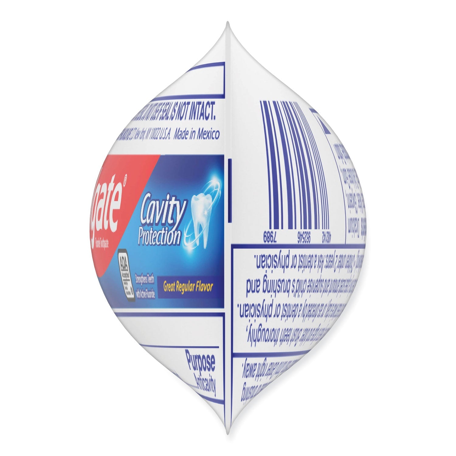 Colgate Toothpaste, Personal Size, 0.85 oz Tube, Unboxed, 240/Carton
