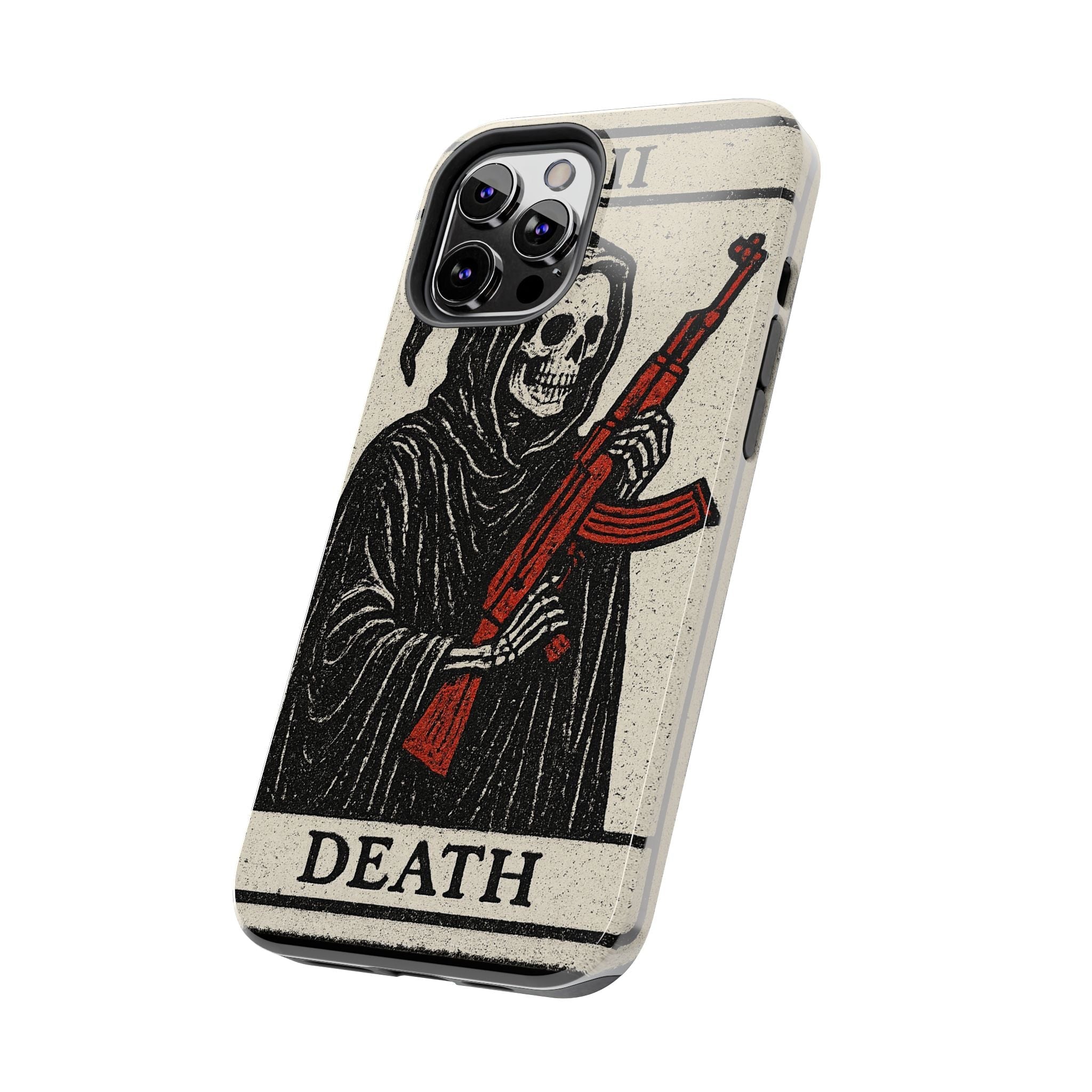 Grim Reaper Phone Case, Tough Phone Case for Gamers, Unique Smartphone Accessories, Halloween Decor, Death-Inspired Gift