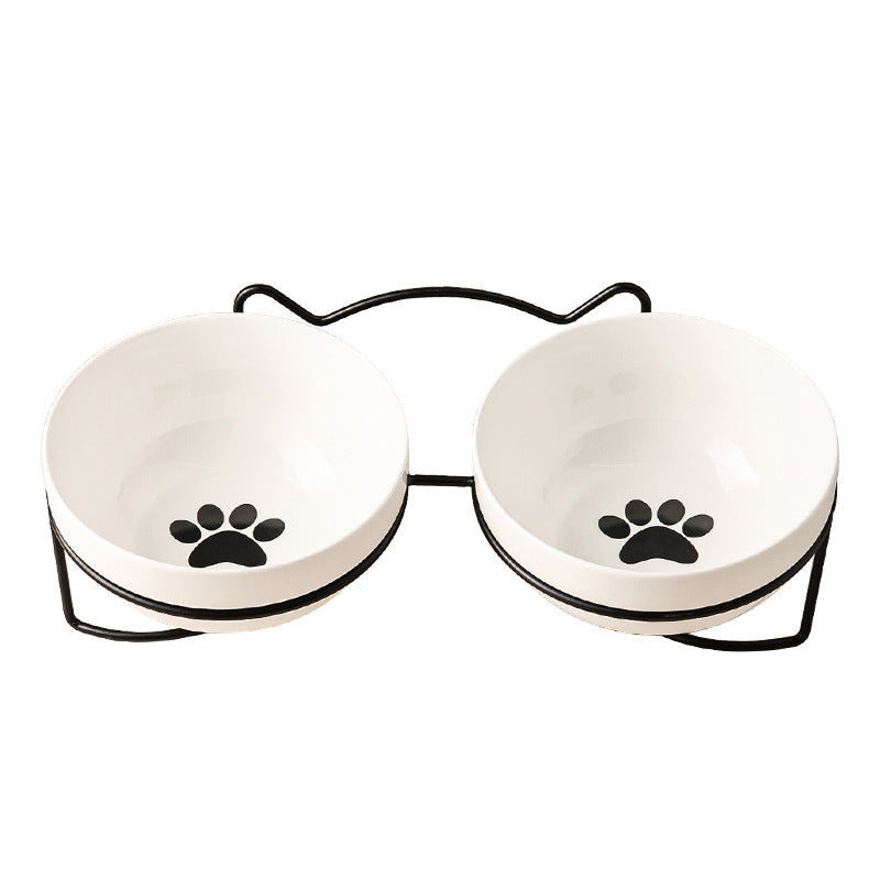 Ceramic Cat Bowl Food Basin Dog Drinking Water