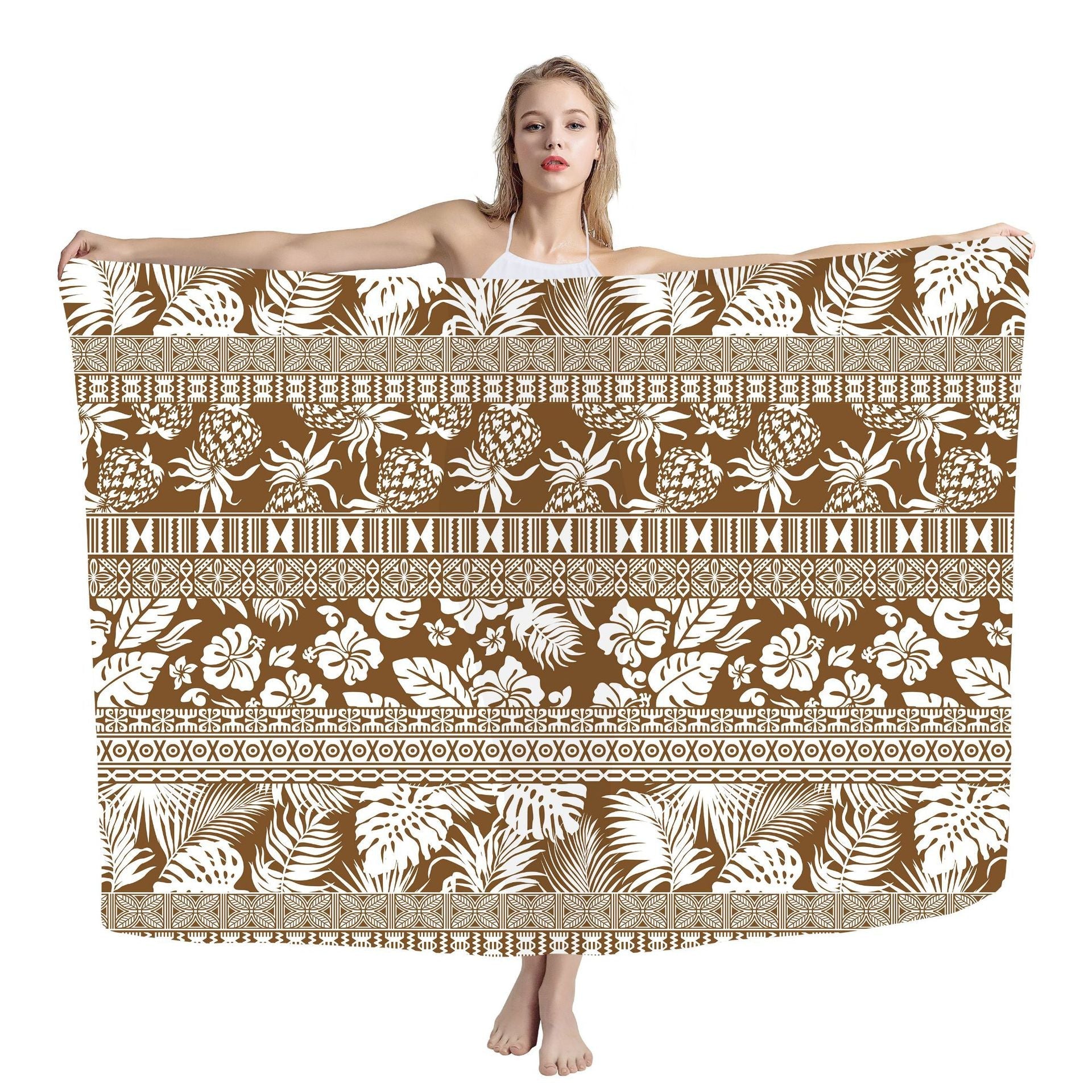Cover Shawl Hawaiian Travel Beach Bath Towel Polynesian Seaside Quick-drying Wrap Yarn