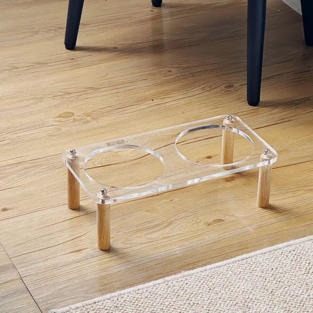 Cat Water Bowl Dog Basin Anti-tumble High Leg Cat Bowl Ceramic Cat Food Holder Double Bowl