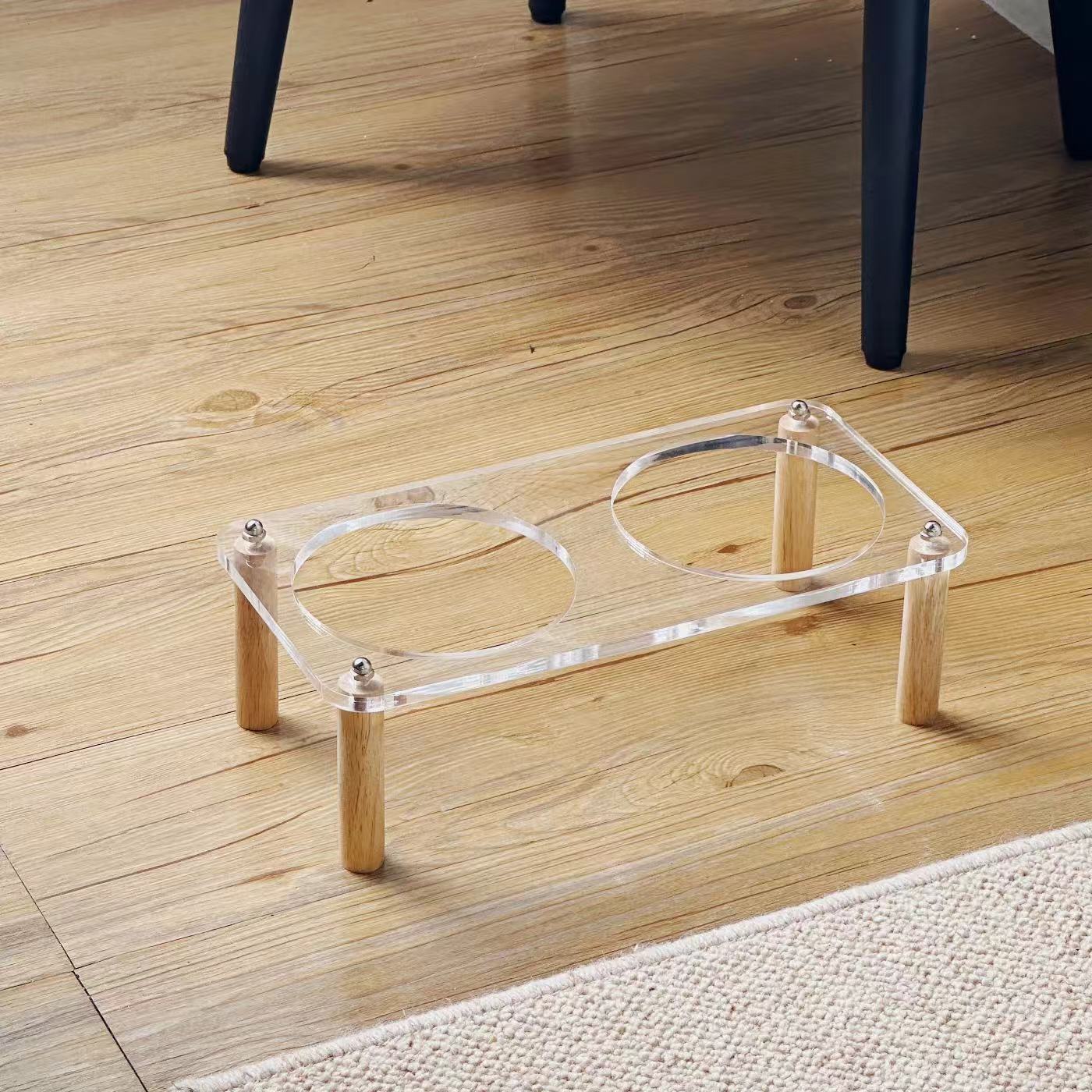 Cat Water Bowl Dog Basin Anti-tumble High Leg Cat Bowl Ceramic Cat Food Holder Double Bowl