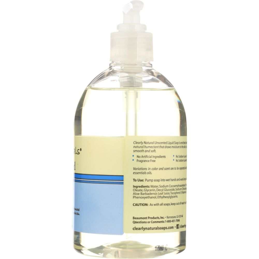 CLEARLY NATURAL: Unscented Glycerine Hand Soap Liquid, 12 oz