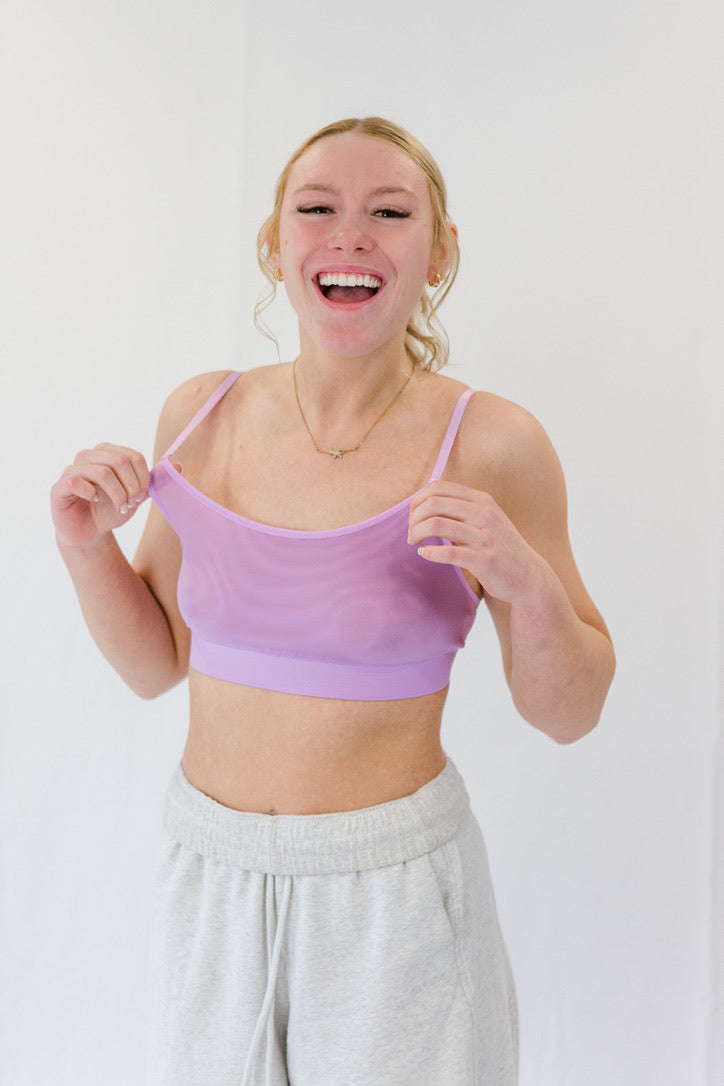 Frosted Lilac Mesh Bra