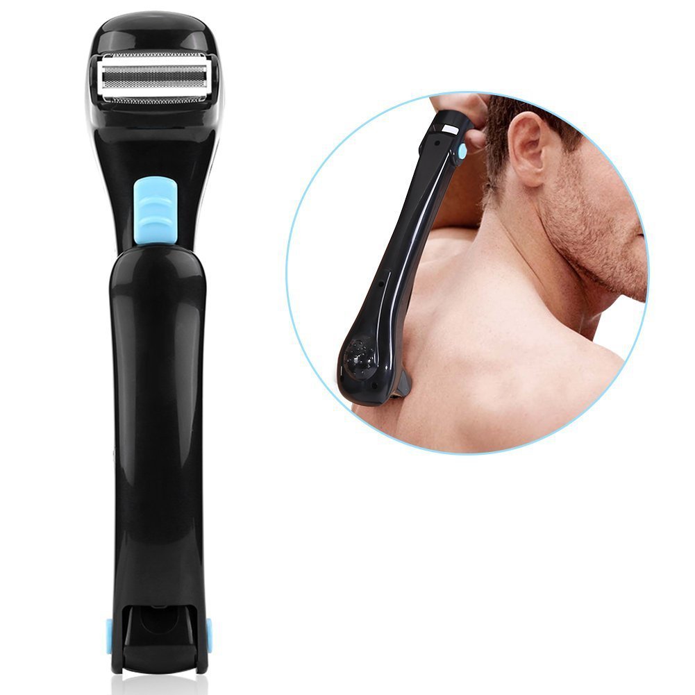 Collapsible Handle Electric Back Shaver Unisex Body Grooming Razor