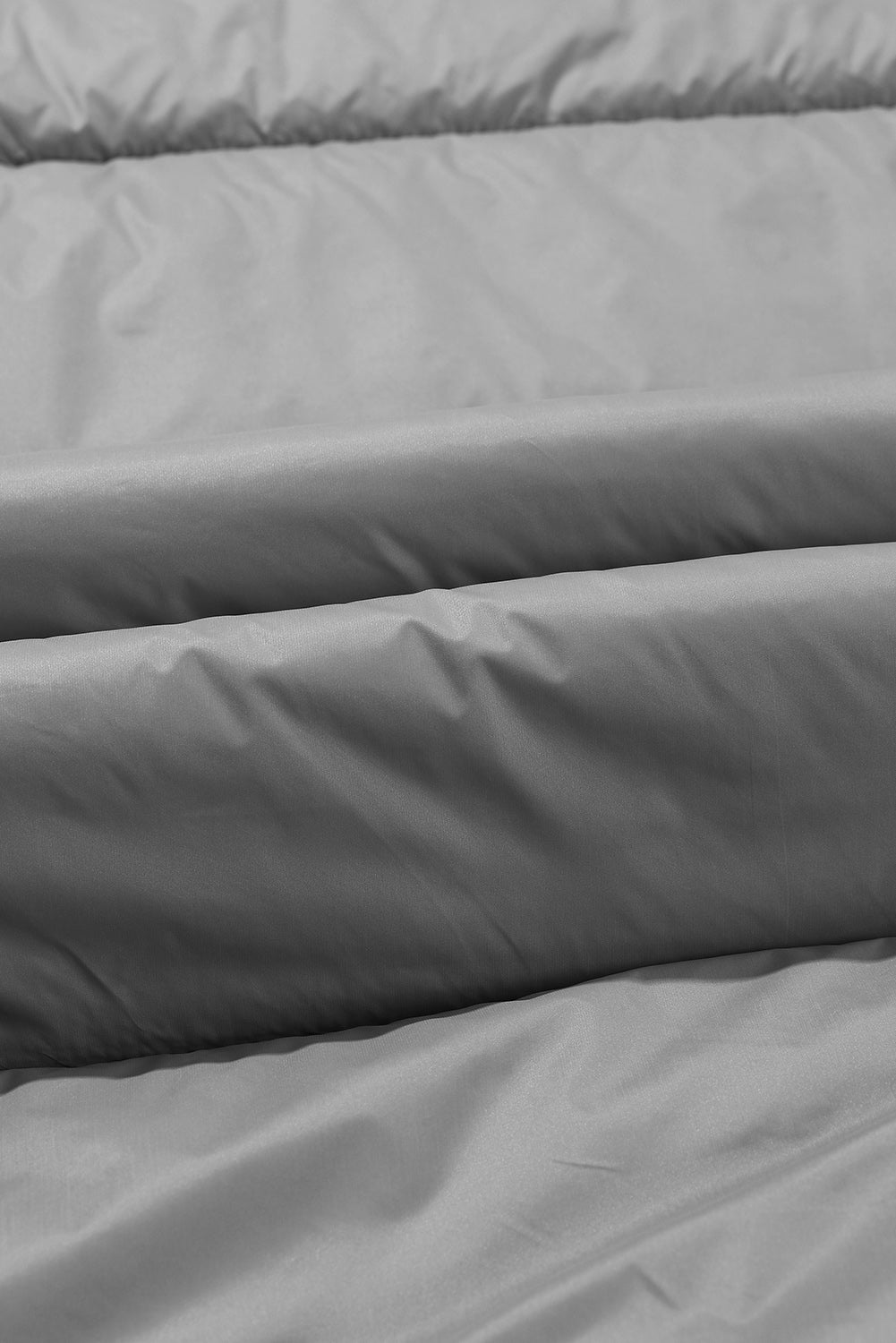 Black Hooded Long Quilted Vest PLUS Coat