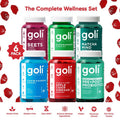 Goli Complete Wellness Bundle - 6-Pack of 3-in-1 Pre, Post, Probiotic Gummies with Apple Cider Vinegar, Vitamin B12, Ashwagandha, Matcha, Beets, and Super Greens - Vegan, Non-GMO, Gluten-Free!