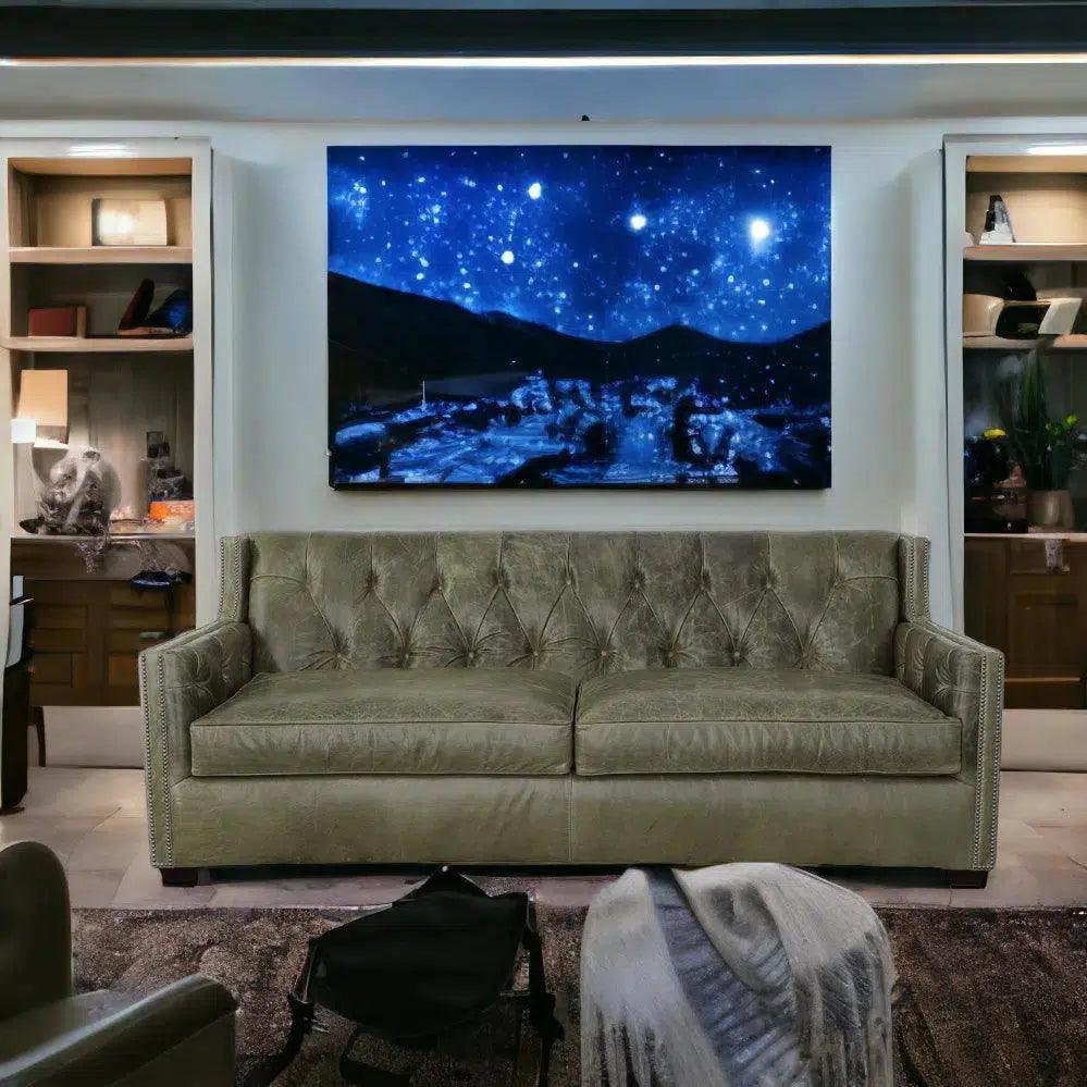 Leather Sofa - 90 Henry  Grain Leather Couch