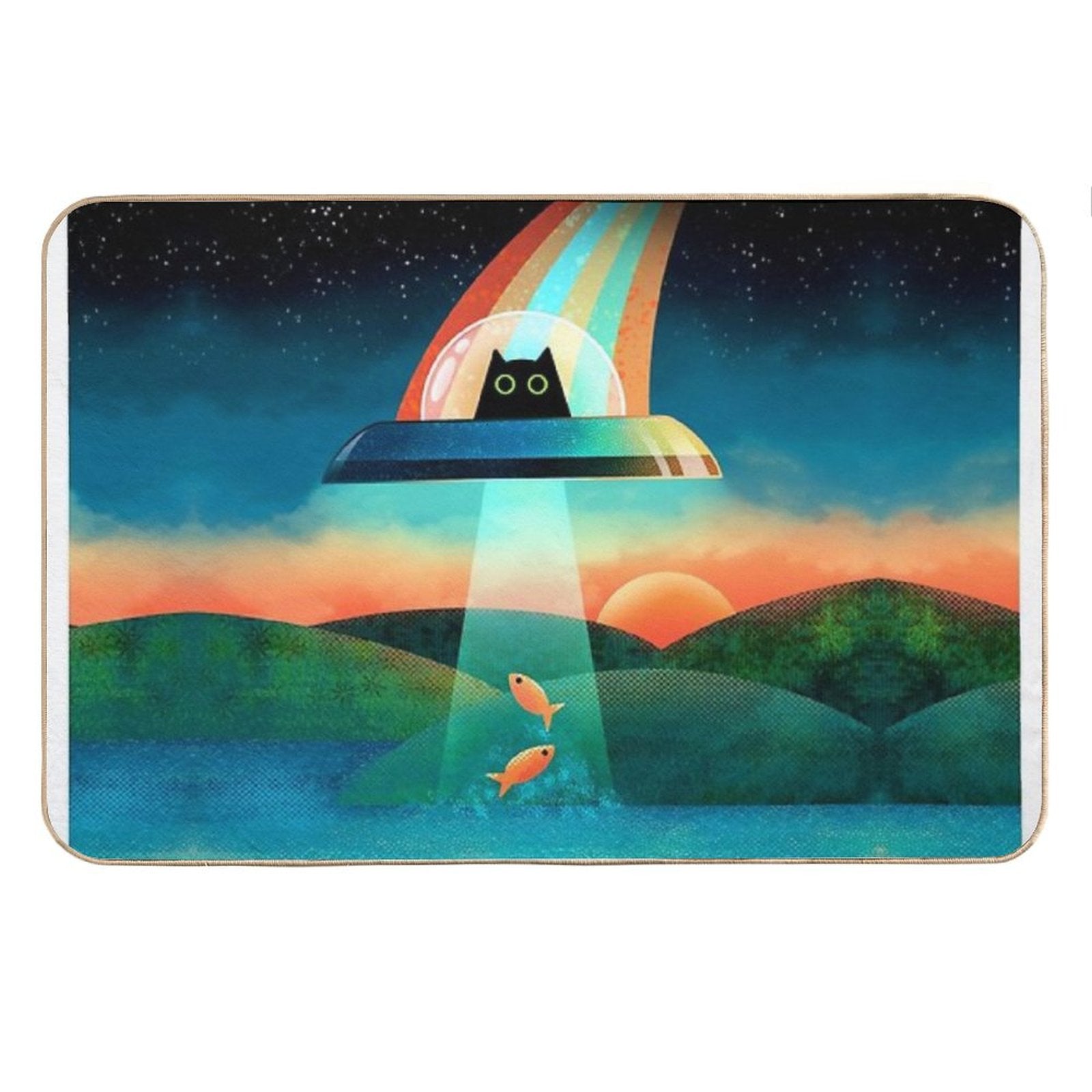 The Purrfect Alien Bath Mat