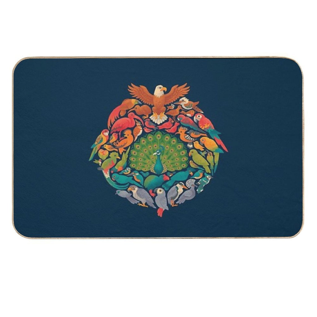 Aerial Rainbow  Blue  Toxin-Free Bath Mat
