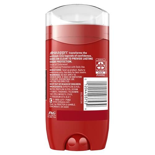 Old Spice Aluminum Free Deodorant For Men, 24/7 Odor Protection, 24/7 Freshness & Lasting Scent, Swagger With Cedarwood Scent, 3.0 Oz