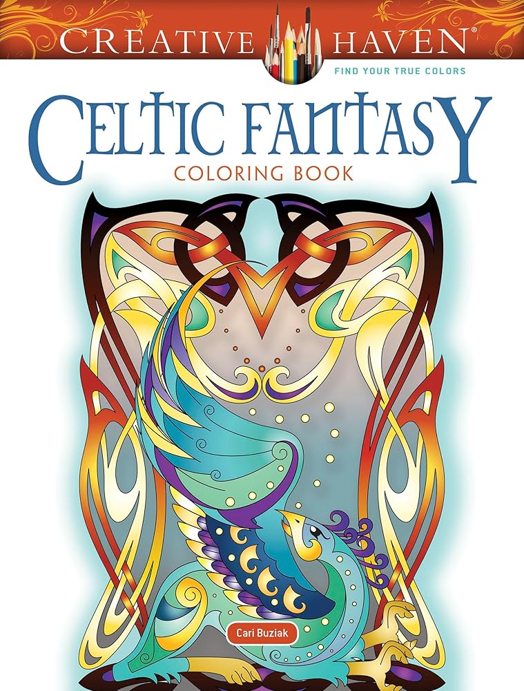 Creative Haven Celtic Fantasy Coloring Book: Color, Frame and Create Your Own Wall Art Decorations! Unicorns, Mermaids, Dragons and More! (Adult Coloring Books: World & Travel)