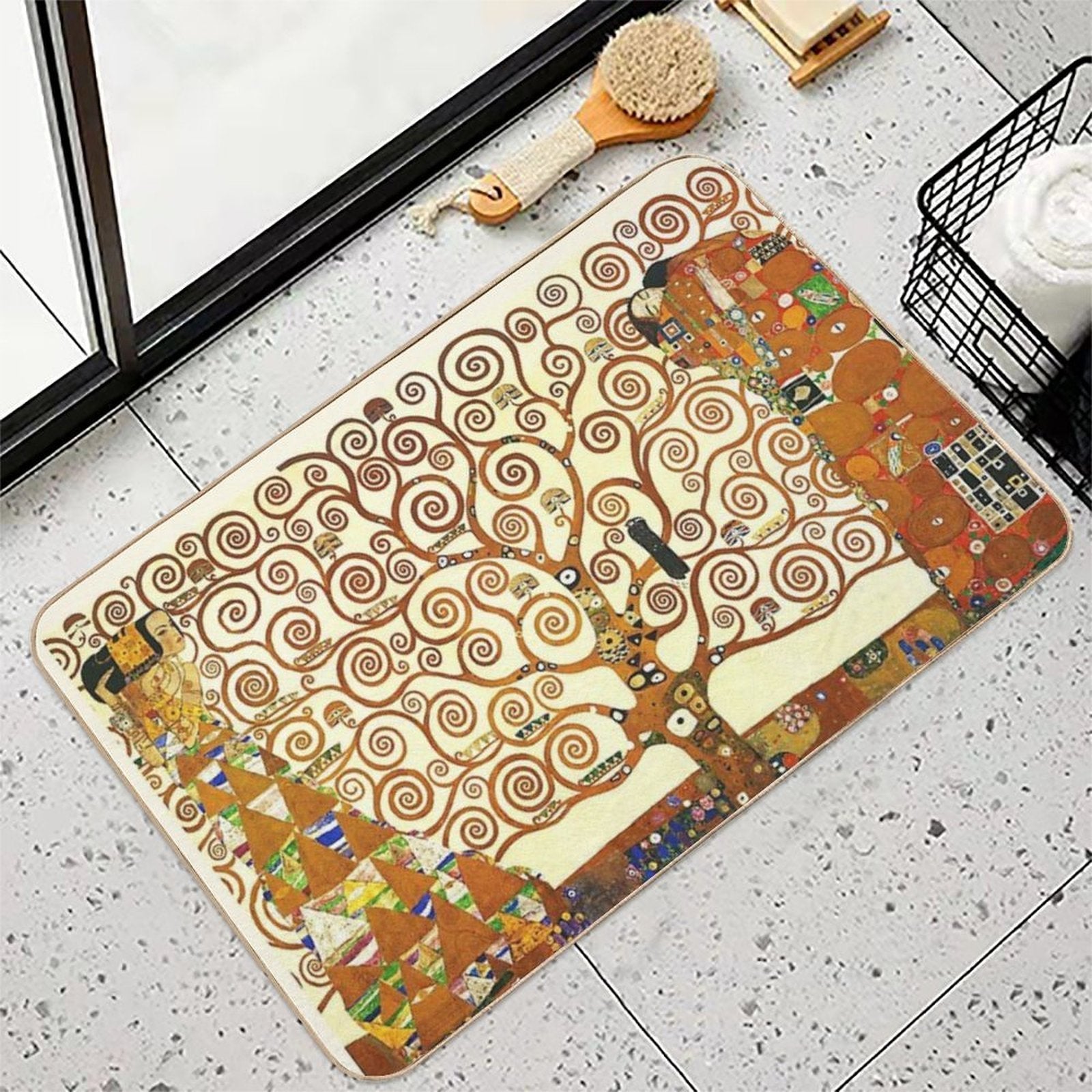 HD The Tree of Life, 1905 by Gustav Klimt - HIGH DEFINITION  Anti-Trip Bath Mat