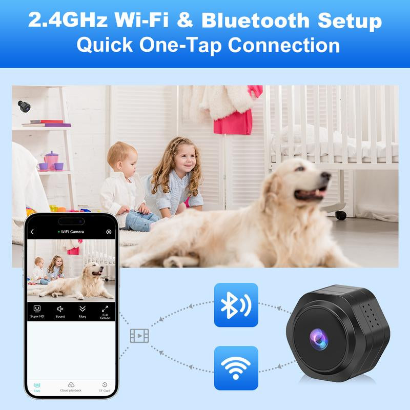 [Flycloud] F0 Mini Wifi Home Security Camera Mini Camera – 1080P, Night Vision, App Alerts for Baby & Pet