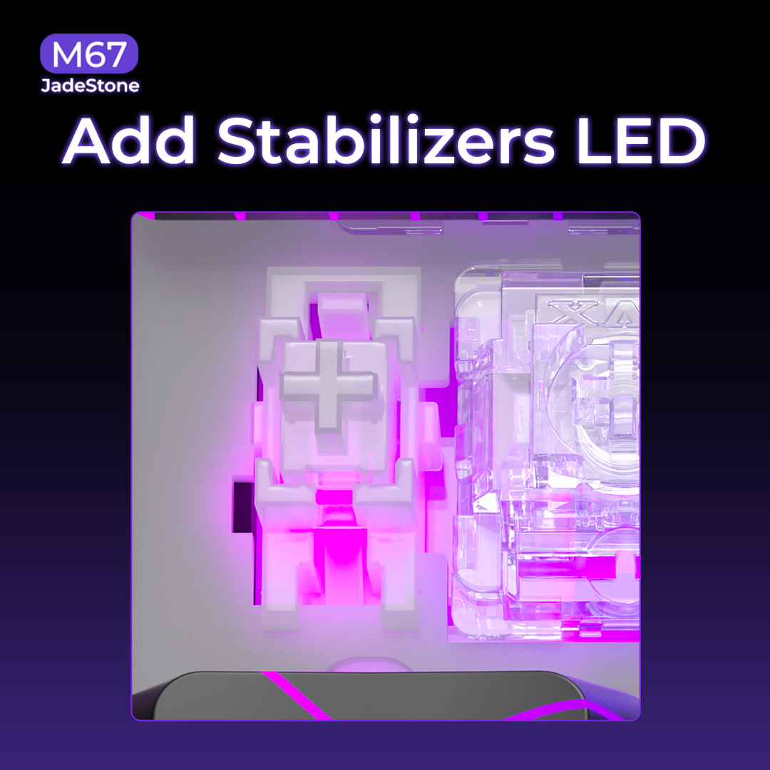 XVX M67 JadeStone Mechanical Keyboard With IMD-Tech Keycaps (Stellar White)