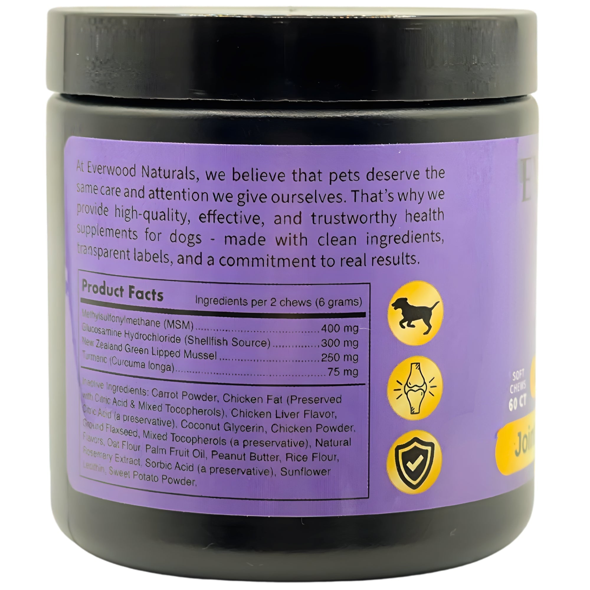 Everwood Naturals Advanced Vet Strength Joint & Mobility Dog Supplement Chews