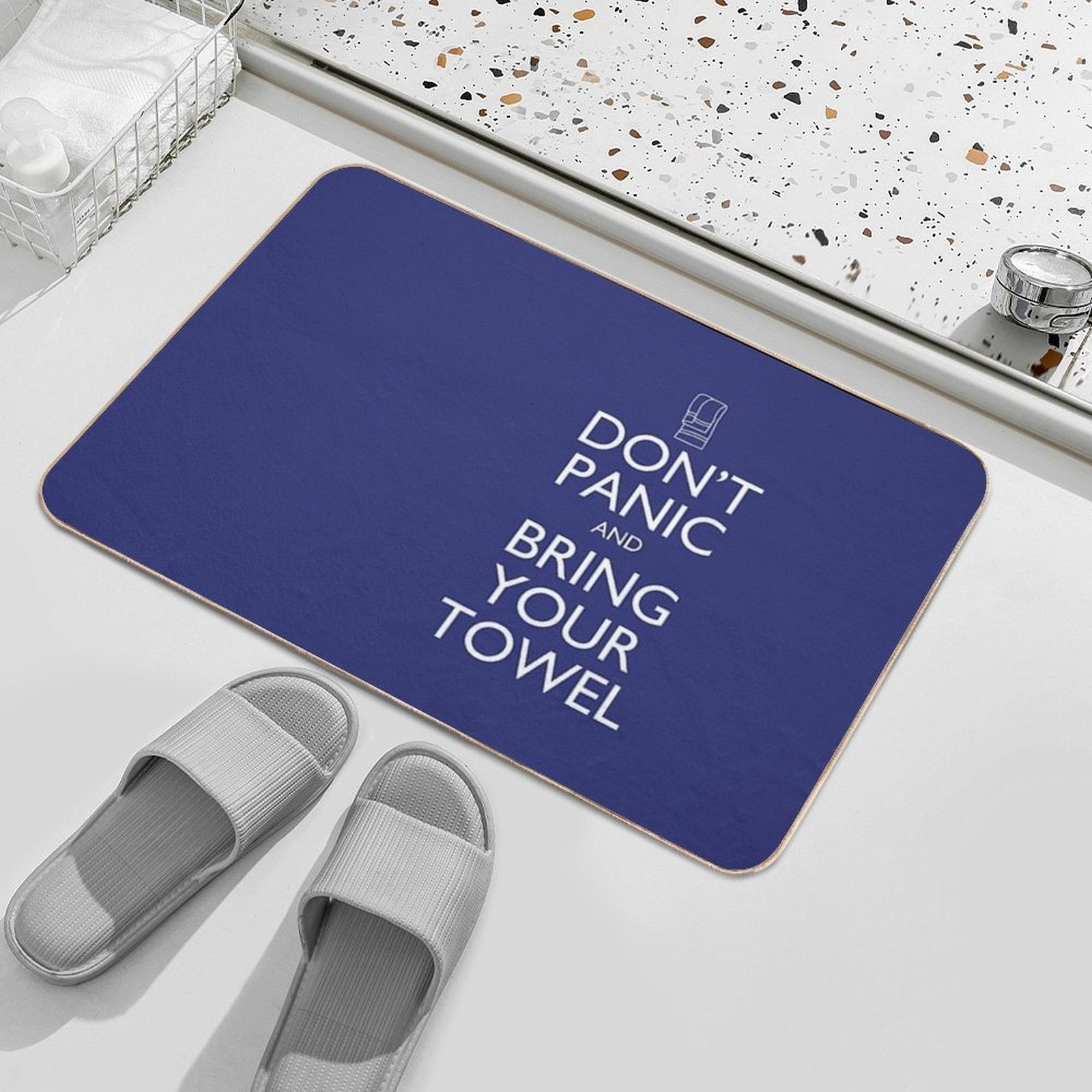 Don't Panic And Bring Your Towel Bath Mat
