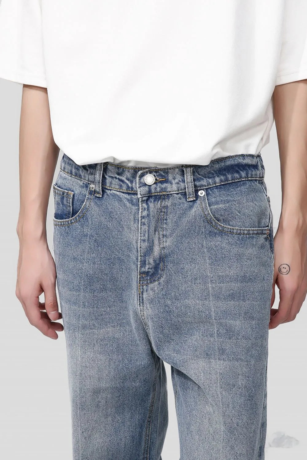 Baggy Jeans with Pockets - Japanese Denim