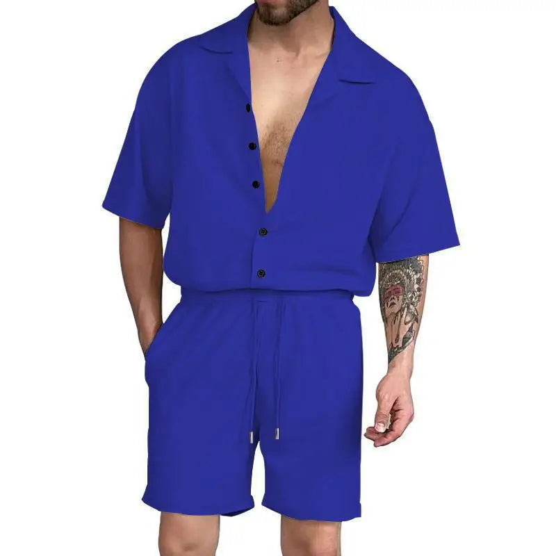 Cardigan casual beach shorts set
