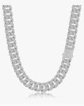 ICED OUT CUBAN LINK CHAIN/SLIVER PLATED HIP HOP 15mm JEWELRY MEN WOMEN