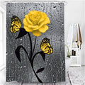 Hot HD Digital Printing Polyester Waterproof Polyester Flower Bathroom Hotel Shower Curtain
