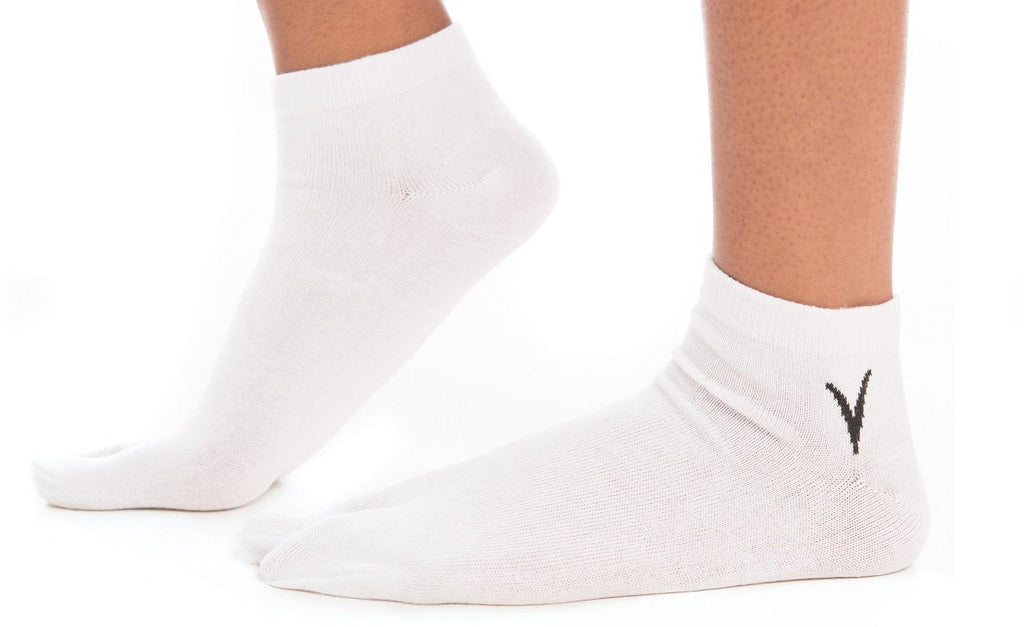 Black Ankle Casual V-Toe Flip-Flop Tabi Big Toe Socks