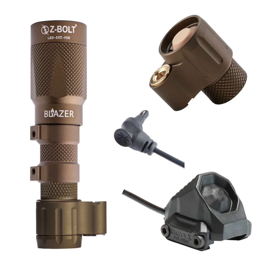 Dual Function Cable Port Tailcap for Z-BOLT®, Surefire, Modlite, & Arisaka "Scout" Compatible Lights & Light Bodies