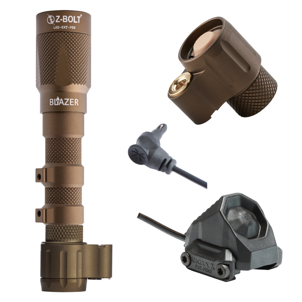Dual Function Cable Port Tailcap for Z-BOLT®, Surefire, Modlite, & Arisaka "Scout" Compatible Lights & Light Bodies