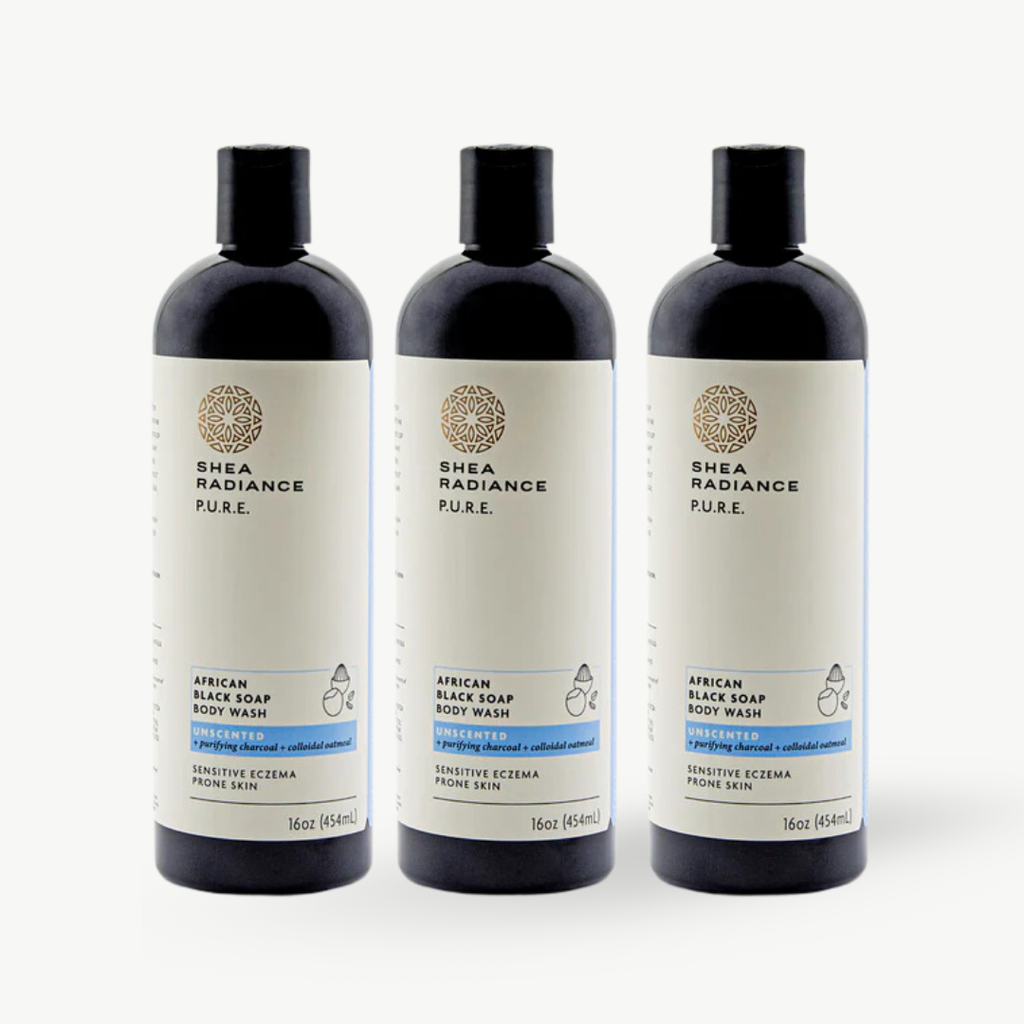 African Black Soap Body Wash with Colloidal Oatmeal for Dry & Sensitive Skin